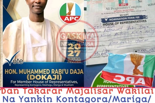 HON. MUHAMMAD RABIU DAJA YA YANKI FORM YAU